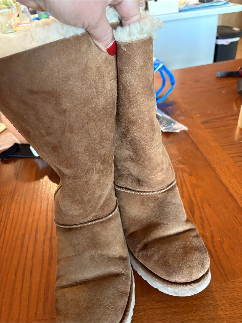 UGG Chestnut Brown Sheepskin Tall Winter Boots